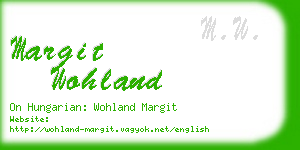 margit wohland business card